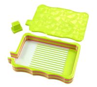 Bead Sorting Tray with Flip-Top Lids, No-Spill Diamond Art Painting Organizer for Rhinestone Drills, 3D Printed Gradient Storage Container with Stoppers for DIY Craft Tools(Green-Orange)