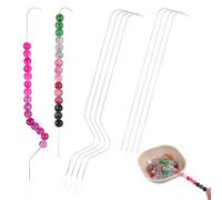 Bead Spinner Needles 8Pcs Big Eye Bead Needle Curved Style Beading Needles Kit Beads Threader Tools for Bracelet Rotating Necklace Jewelry Making DIY Glass Seed Beads Crafts Supplies Accessories