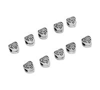 Bead Stopper for Jewelry Making, Charm Beads for Bracelets 10pcs Clip Lock BeadsAntique Silver Bracelet Spacer Beads Non Slip Positioning Clip Buckle Beads for Jewelry (Type 1)