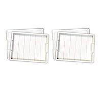 Bead Storage Solutions Elizabeth Ward Plastic Organizer Tray with Clear Snap Shut Lid for Sorting Craft Supplies, Fasteners, Crystals (2 Pack)