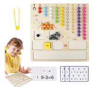 Bead Toy | Kids Tweezers For Fine Motor - Wooden Colorful Arithmetic Decomposition Math Puzzle Sorting With Clip For Kids Adults Learning Activities