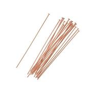 Beadaholique 14K Rose Gold Filled Head Pins 1.5 Inches / 24 Gauge Thick (20 Pieces)
