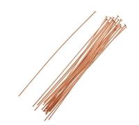 Beadaholique 14K Rose Gold Filled Head Pins 2 Inches / 24 Gauge Thick (20 Pieces)
