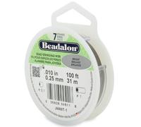 Beadalon 0.25 mm Diameter 31 m Reel 7 Strand Wire, Bright