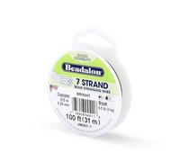 Beadalon 0.25 mm Diameter 31 m Reel 7 Strand Wire, Bright