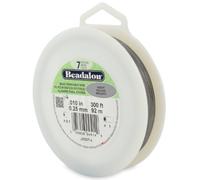 Beadalon 0.25 mm Diameter 92 m Reel 7 Strand Wire, Bright