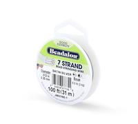 Beadalon 7-Strand Reel Wire 0.3 mm, 31 m, Satin Silver
