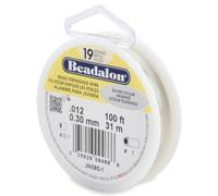 Beadalon 0.3 mm Diameter 31 m Reel 19 Strand Wire, Silver Colour