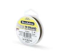 Beadalon 0.3 mm Diameter 9.2 m Reel 19 Strand Wire Bronze