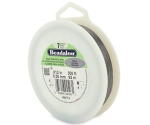 Beadalon 0.3 mm Diameter 92 m Reel 7 Strand Wire, Bright