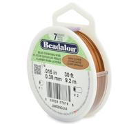 Beadalon 0.38 mm 9.2 m Reel Diameter 7 Strand Wire, Satin Copper