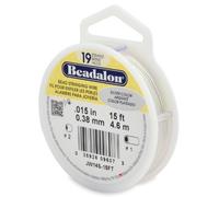Beadalon 0.38 mm Diameter 4.6 m Reel 19 Strand Wire, Silver