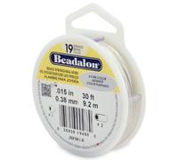 Beadalon 0.38 mm Diameter 9.2 m Reel 19 Strand Wire, Silver