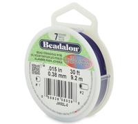Beadalon 0.38 mm Diameter 9.2 m Reel 7 Strand Wire, Blue