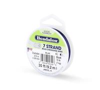 Beadalon 0.38 mm Diameter 9.2 m Reel 7 Strand Wire, Blue
