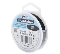 Beadalon 0.46 mm Diameter 9.2 m Reel 49 Strand Wire, Black