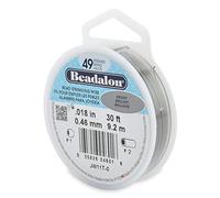 Beadalon 0.46 mm Diameter 9.2 m Reel 49 Strand Wire, Bright