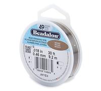Beadalon 0.46 mm Diameter 9.2 m Reel 49 Strand Wire, Bronze