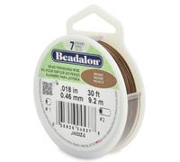 Beadalon 0.46 mm Diameter 9.2 m Reel 7 Strand Wire, Bronze