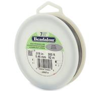 Beadalon 0.46 mm Diameter 92 m Reel 7 Strand Wire, Bright