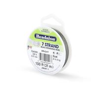 Beadalon 0.51 mm Diameter 31 m Reel 7 Strand Wire, Bright
