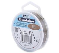 Beadalon 0.61 mm Diameter 9.2 m Reel 49 Strand Wire, Bronze