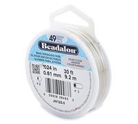 Beadalon 0.61 mm Diameter 9.2 m Reel 49 Strand Wire, Silver
