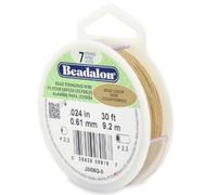 Beadalon 0.61 mm Diameter 9.2 m Reel 7 Strand Wire, Gold