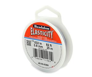 Beadalon 0.8 mm 25 m Elastcity, Satin Silver