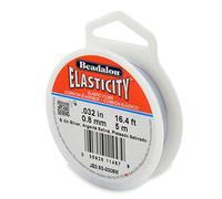 Beadalon 0.8 mm 5 m Elastcity, Satin Silver