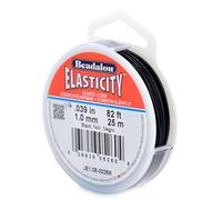 Beadalon 1.0 mm 25 m Elastcity, Black