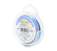 Beadalon 10-Yards Artistic 22-Gauge Silver Plated Wire, Ice Blue