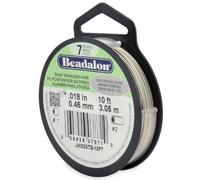 Beadalon 10ft Reel 0.46 mm Diameter 0.925 Sterling 7 Strand Wire, Silver