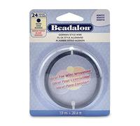 Beadalon 12 m 24 Gauge Round Wire, Hematite