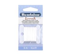 Beadalon 133U-001 Elonga, White, 0.7mm, 5M