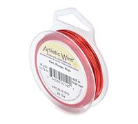 Artistic Wire Tarnish Resistant Colored Copper Craft Wire, Red, 22 Gauge, 15 yd