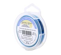 Beadalon 15-Yards Artistic 24-Gauge Silver Plated Wire, Peacock Blue