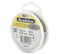 Beadalon 19-Strand Stringing Wire, Stainless Steel, Multi-Colour, .12 in / 0.3 mm