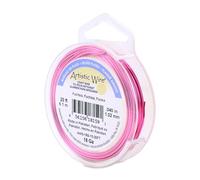 Beadalon 20 ft Artistic 18-Gauge Silver Plated Wire, Fuchsia