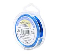 Beadalon 20 ft Artistic 18-Gauge Silver Plated Wire, Peacock Blue