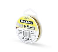 Beadalon 24 Strand Stainless Steel Bead Stringing Wire, Satin Gold