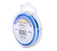 Beadalon 25 ft Artistic 20-Gauge Silver Plated Coil Wire, Blue