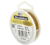Beadalon 26 Strand Stainless Steel Bead Stringing Wire, Satin Gold
