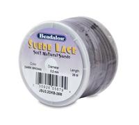 Beadalon 3.2 mm 25 m Suede Lace, Dark Brown