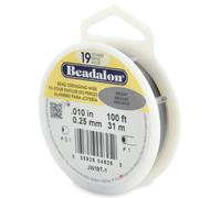 Beadalon 31 m Reel 0.25 mm Diameter 19 Strand Wire, Bright