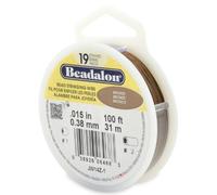 Beadalon 31 m Reel 0.38 mm Diameter 19 Strand Wire, Bronze