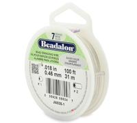 Beadalon 31 m Reel 0.46 mm Diameter 7 Strand Wire, Silver