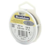 Beadalon Stainless Steel Bead Stringing Wire, Bright, .21 in / 0.53 mm