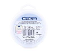 Beadalon 316L Stainless steel Wrapping Wire, Half Round, 21 Gauge, 225 feet, 1/4 Pound