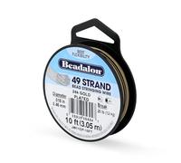 Beadalon 49 Strand Wire .018" Gold Plate 10ft (3m)